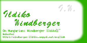 ildiko windberger business card